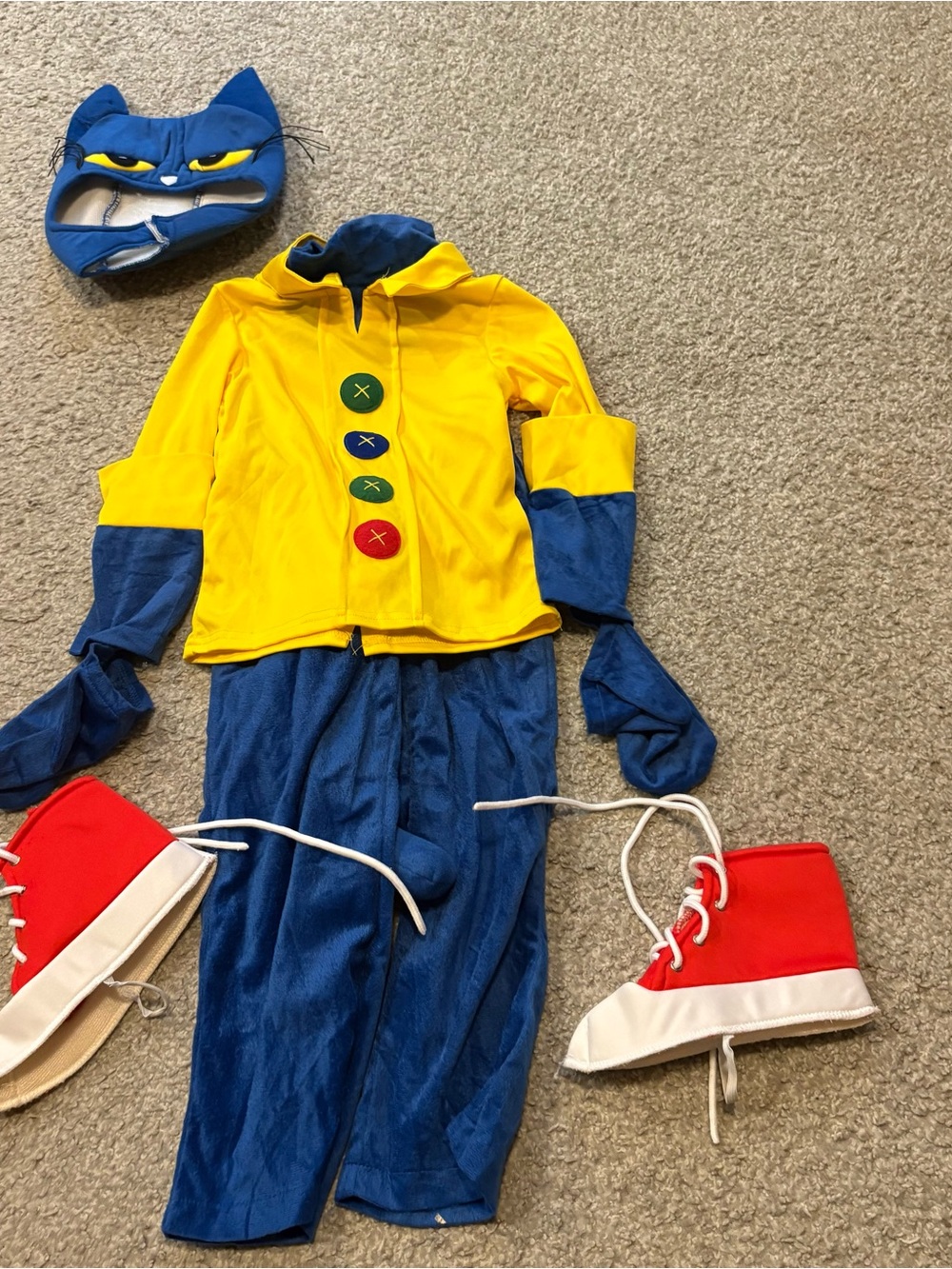 Pete the Cat Halloween Costume Sz 4T Kids